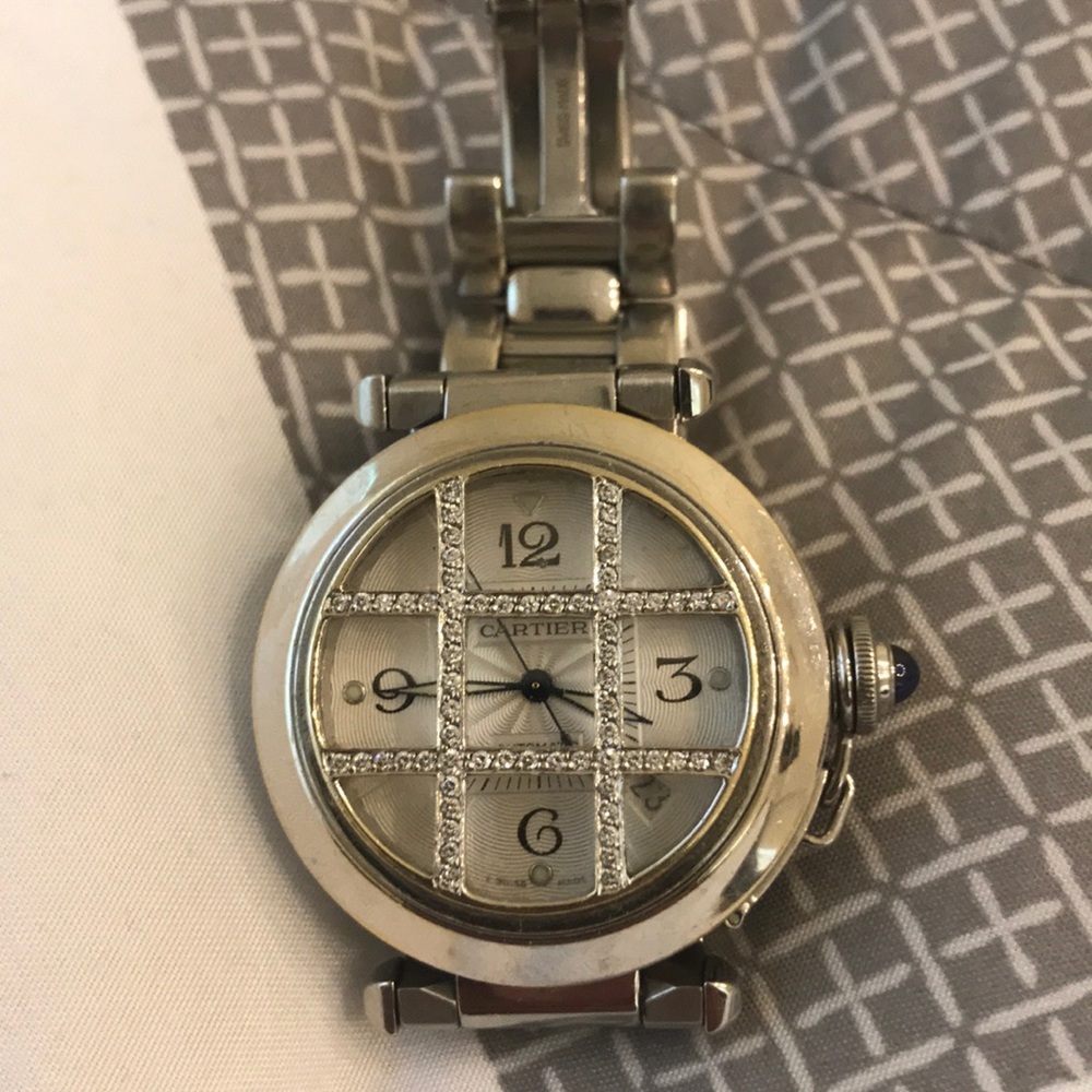 Cartier Pasha with Diamond Grid